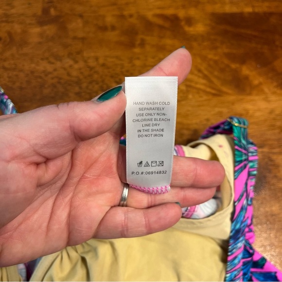 Swimsuits for all pink blue floral tankini top size 20 underwire - Picture 5 of 7